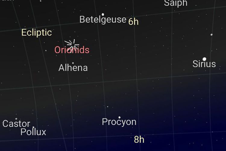 Hujan meteor bisa disaksikan dini hari nnati di sekitar rasi bintang Orion 