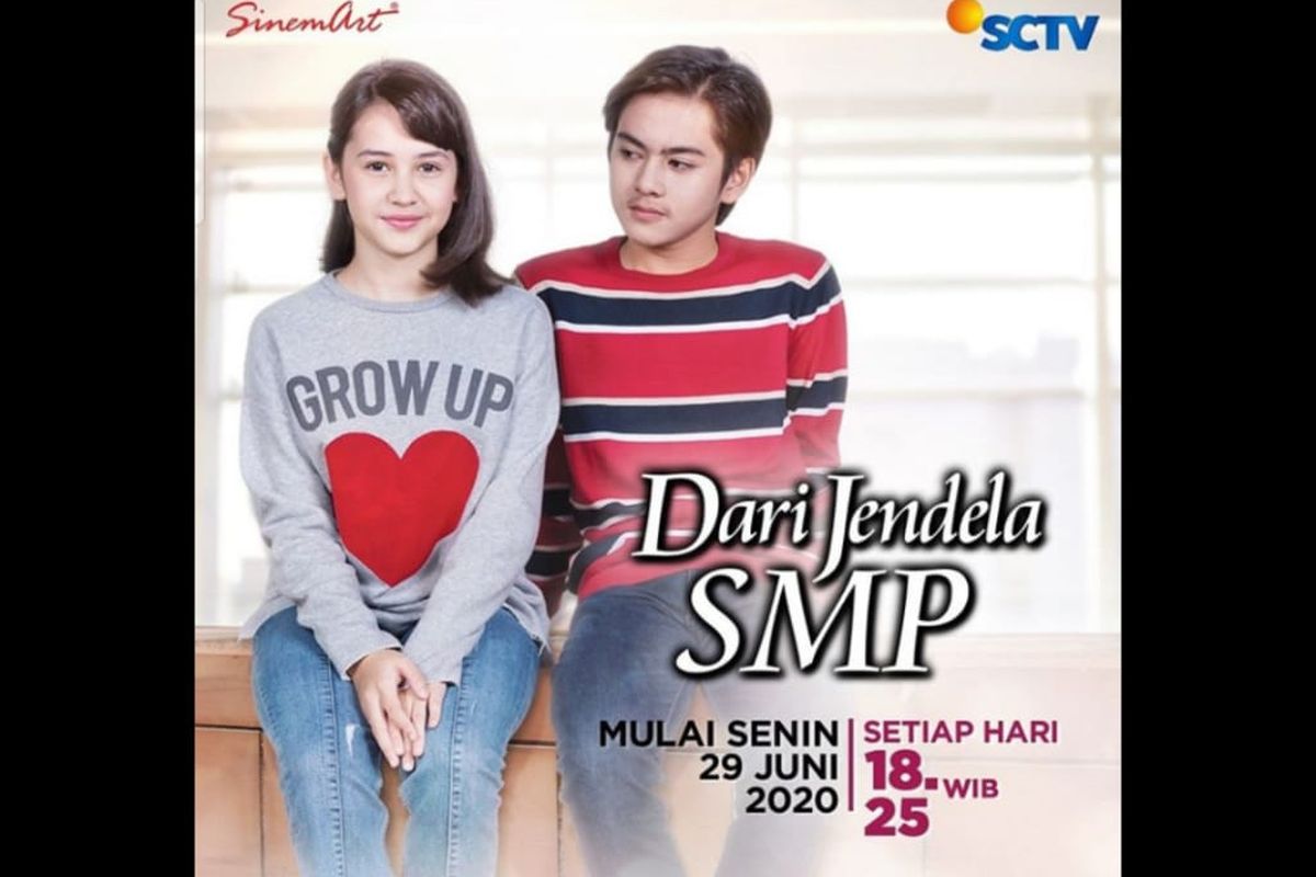 Poster Sinetron Dari Jendela SMP, dibintangi Sandrinna Michelle dan Rey Bong 