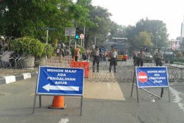 Jalan Sudirman-MH Thamrin ramai lancar menjelang putusan Mahkamah Konstitusi, Kamis (21/8/2014).