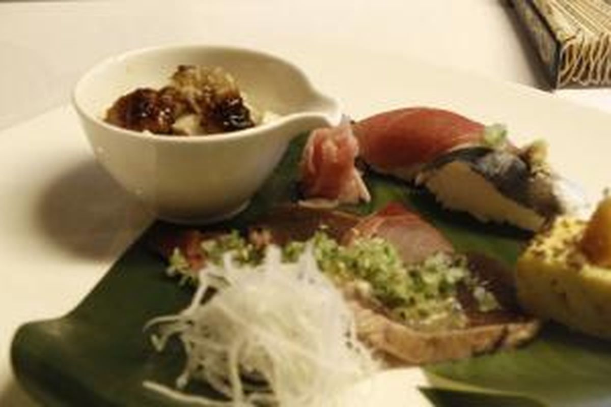 Hidangan pembuka dalam jamuan makan malam untuk acara Dinner Amicale