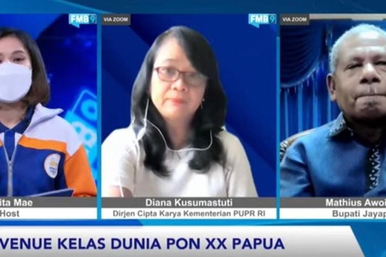 Tangkapan layar Webinar FMB9 tentang persiapan terkini PON XX Papua 2021 pada Sabtu (24/7/2021)