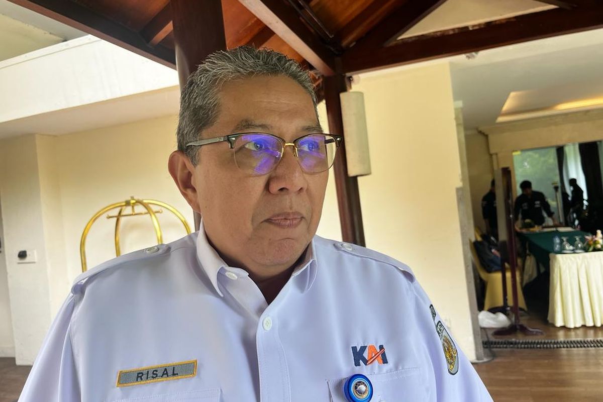 Direktur Jenderal Perkeretaapian Kementerian Perhubungan Risal Wasal saat ditemui di Hotel Borobudur, Jakarta, Rabu (22/11/2023). 