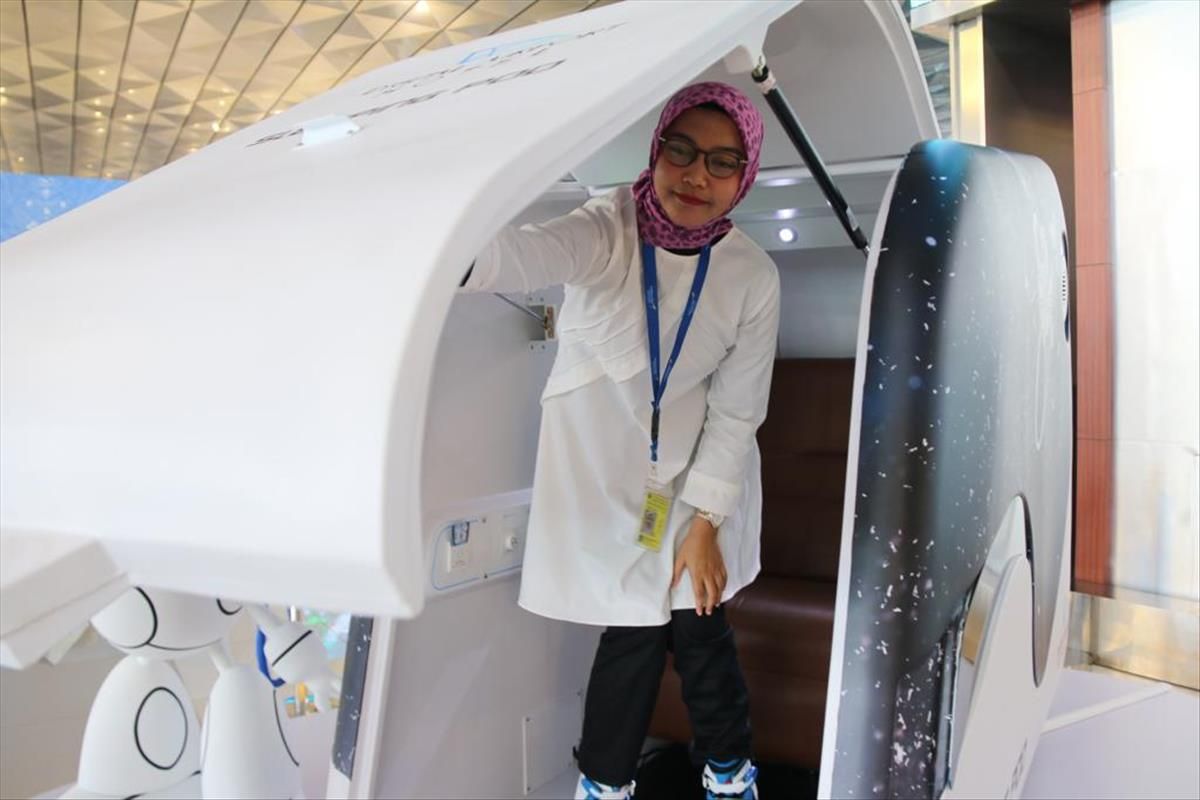 Sleeping Pods yang dipamerkan di terminal 3 Bandara Soekarno-Hatta