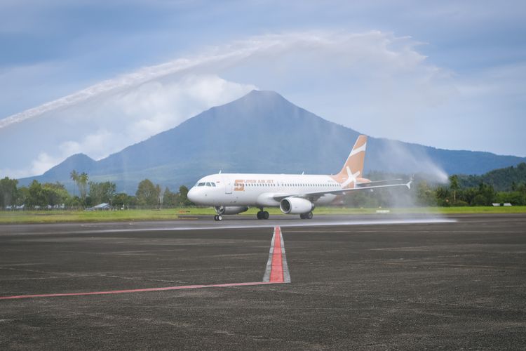 Pesawat Super Air Jet rute Balikpapan-Manado yang mulai beroperasi sejak Rabu (5/4/2023).