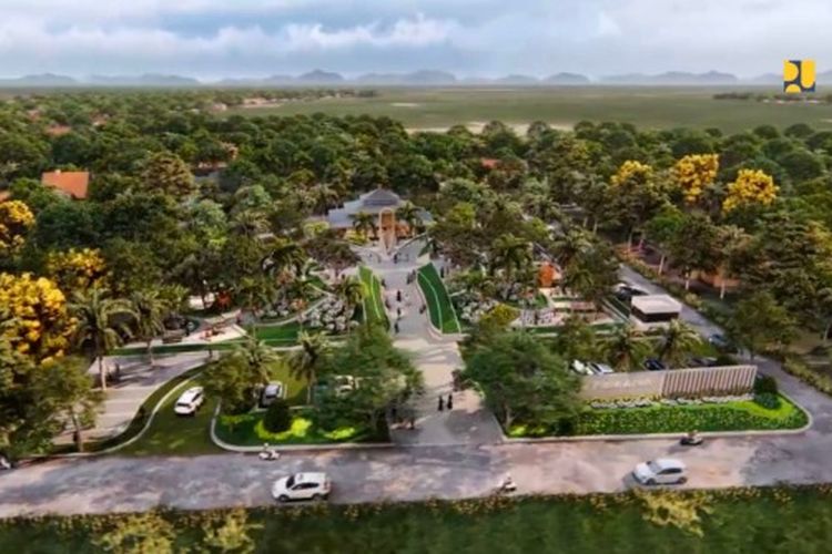 Ilustrasi rancangan pembangunan Memorial Living Park Rumah Geudong di Kabupaten Pidie, Aceh.