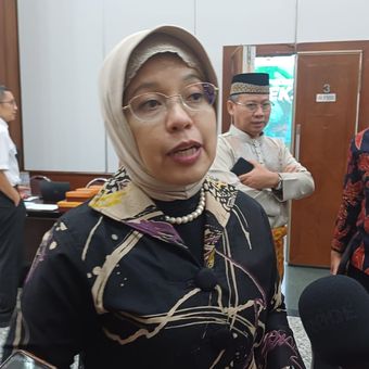 Deputi Bidang Ekonomi Kementerian PPN/Bappenas Amalia Adininggar Widyasanti saat ditemui di Gedung Kementerian PPN/Bappenas, Jakarta, Senin (4/3/2024).