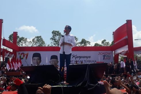 Kampanye Terbuka di Balikpapan, Jokowi Singgung Proyek Mangkrak di Era SBY