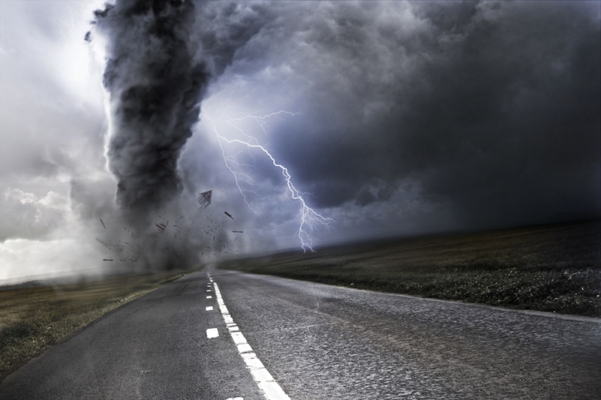 Ilustrasi Tornado, fenomena angin tornado.