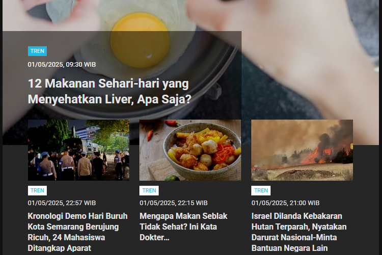 [POPULER TREN] Makanan untuk Sehatkan Liver | Wilayah Paling Panas di Indonesia Selama Musim Kemarau 2025