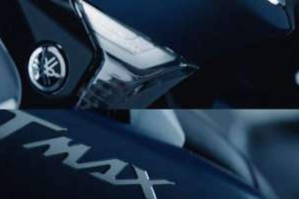 Teaser Yamaha TMAX, kemungkinan pakai lampu model baru.