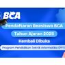 Beasiswa BCA 2025 buat Siswa SMA-SMK, Ada Uang Saku dan Kesempatan Kerja