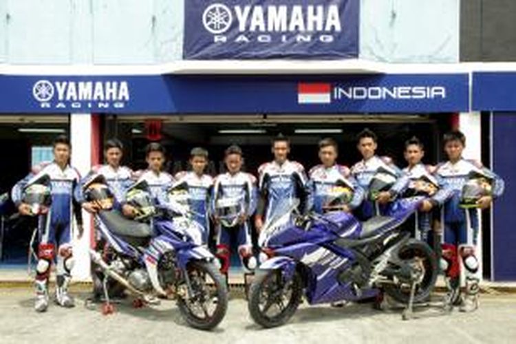 Para pebalap Indonesia yang akan mewakili Indonesia di ajang Yamaha Cup Race di Sentul, 30 November-1 Desember 2013.