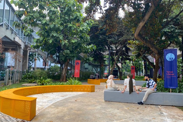 Area Healing Garden di Taman Literasi Martha Christina Tiahahu, Kebayoran Baru, Jakarta Selatan.