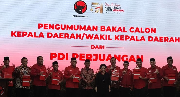 Megawati Umumkan Cakada di 13 Provinsi, Muzakir Manaf dan Edy Rahmayadi Masuk Daftar