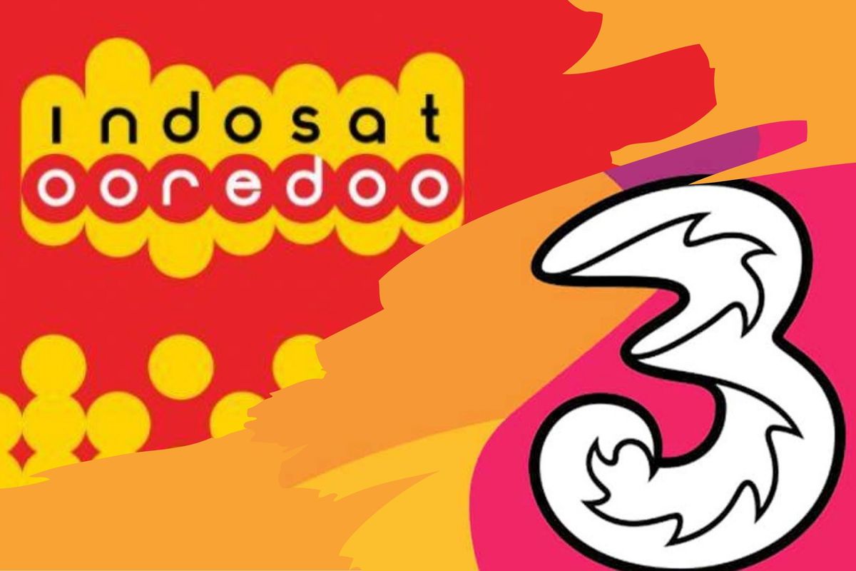 Ilustrasi merger Indosat Ooredoo-Hutchison Tri Indonesia.