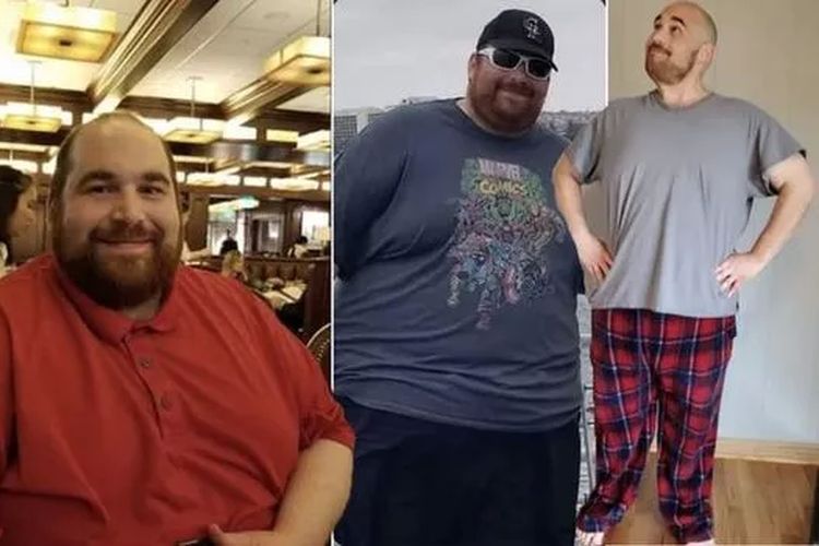 Ethan mampu memangkas bobot tubuhnya hingga sebanyak 72,6 kilogram, hanya dalam waktu 13 bulan. 