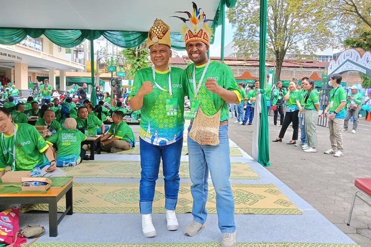 Mitra Grab asal Aceh dan Jayapura yang hadir di Hari Mitra Grab 2022. 