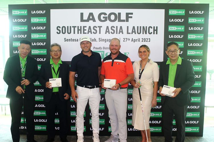Peluncuran LA Golf di Asia Tenggara oleh MST Golf yang diselenggarakan di Sentosa Golf Club Singapura, 27 April 2023.