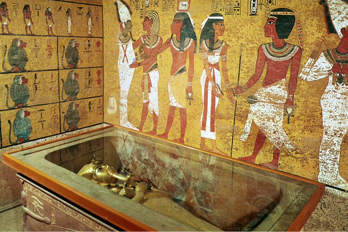 Kondisi ruang pemakaman firaun Tutankhamun.
