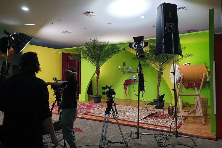 Salah satu set studio edisi Ramadhan di YouTube Pop-up Space di Mal Kota Kasablanka, Jakarta.