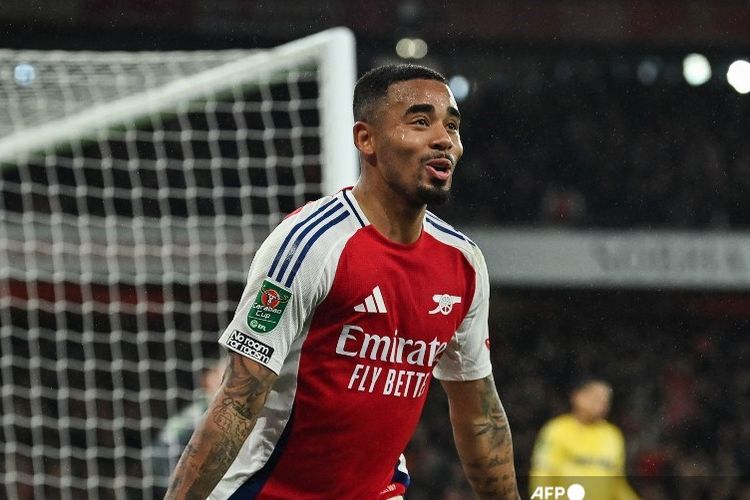 Hasil Arsenal Vs Crystal Palace 3-2, Trigol Gabriel Jesus Bawa Gunners ke Semifinal