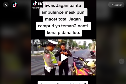 Video Viral Pengendara Motor Ditilang Polisi karena Kawal Ambulans, Bagaimana Aturannya?