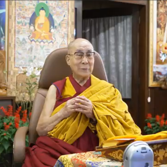Yang Maha Suci Dalai Lama XIV, dalam acara daring ?Grand Buddha Goes to School ? Heart to Heart Conversation, Rabu (11/8/2021).