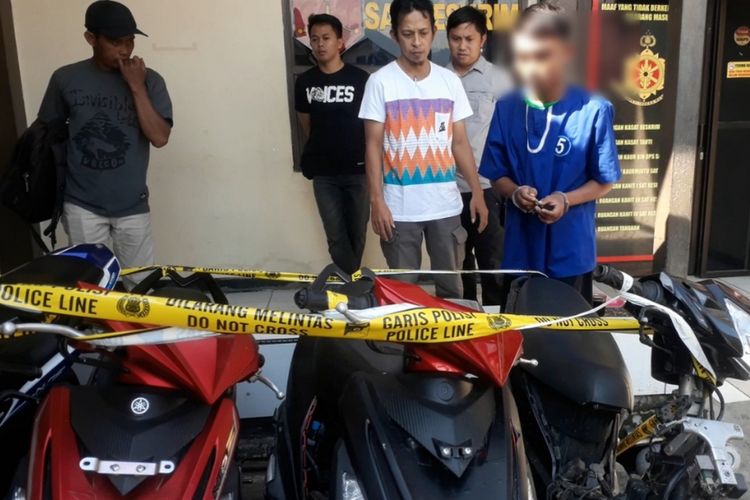Pelaku Spesialis Curanmor Lintas kabupaten kota di Sulawesi Selatan berhasil diringkus Satreskrim Polres Palopo, Sabtu (22/9/2018)