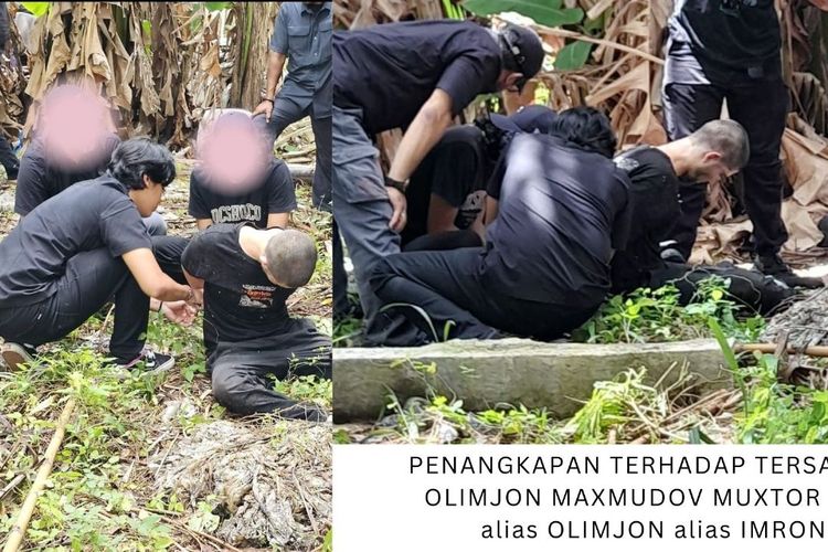 The arrest of Uzbek terror suspects who escaped from the North Jakarta Immigration Detention Center on Monday, April 10, 2023. 