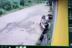 Viral, Video Cewek ABG Bonceng Tiga Ngebut hingga Masuk Selokan