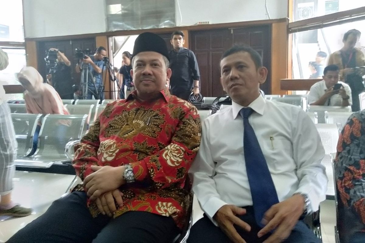 Fahri Hamzah Hadir Sebagai Saksi di Pengadilan Negeri Jakarta Selatan dalam Kasus Penyebaran Berita Hoaks, Selasa (7/5/2019)