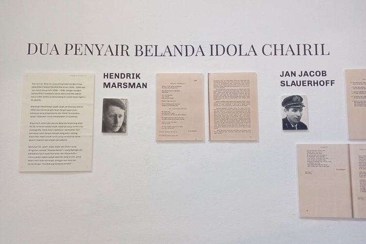 Pameran 100 Tahun Chairil Anwar: Aku Berkisar Antara Mereka di Salihara Arts Center, Jakarta Selatan.