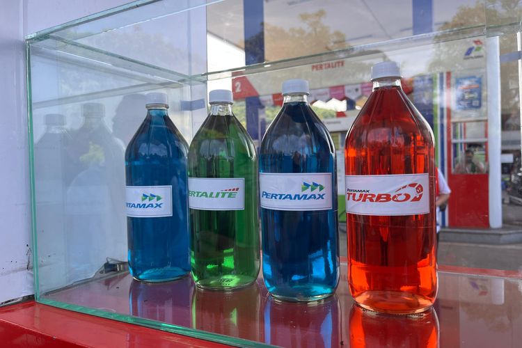 Jenis BBM Pertamina yang dilakukan pengecekan kualitas pada SPBU Pertamina 34.424.09 Gerem, Cilegon, Banten pada Kamis (13/3/2025). 