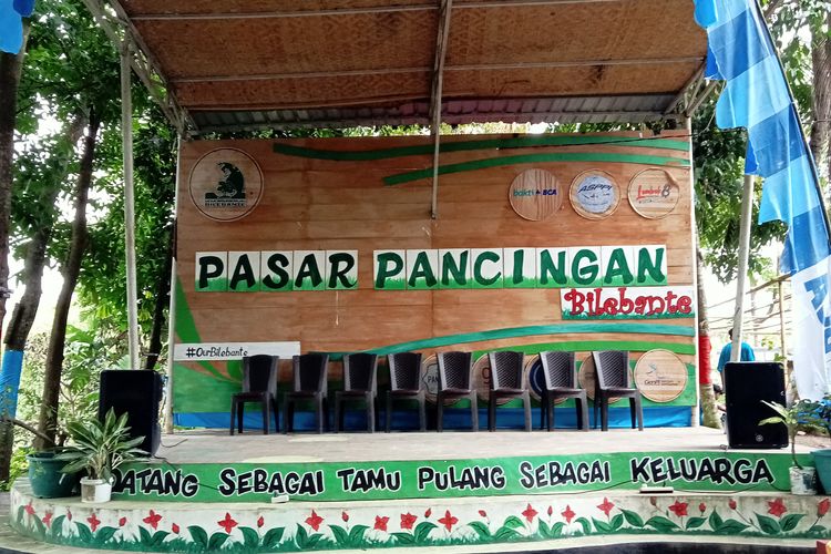 Kawasan Pasar Pancingan, Desa Bilebante, Lombok Tengah.