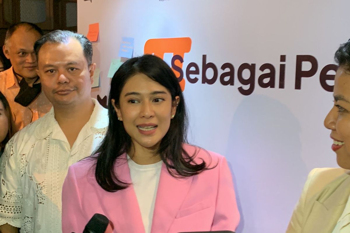Aktris Dian Sastrowardoyo saat ditemui di kawasan Thamrin, Jakarta Pusat, Selasa (22/8/2023).