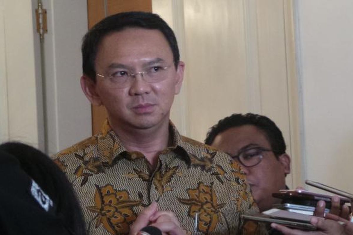 Gubernur DKI Jakarta Basuki Tjahaja Purnama atau Ahok, saat wawancara wartawan, di Balai Kota DKI Jakarta, Rabu (22/2/2017).