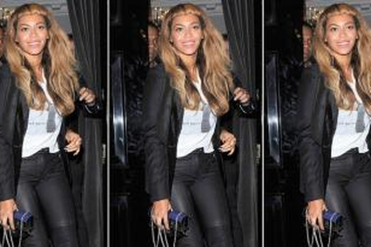 Gaya poni superpendek Beyonce sempat mengejutkan para penggemarnya di Paris. 
