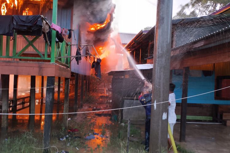 Kebakaran di pelosok Nunukan Kaltara, sejumlah penghuni alami luka bakar dalam peristiwa ini