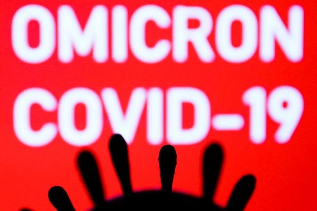 Ilustrasi virus corona varian Omicron.