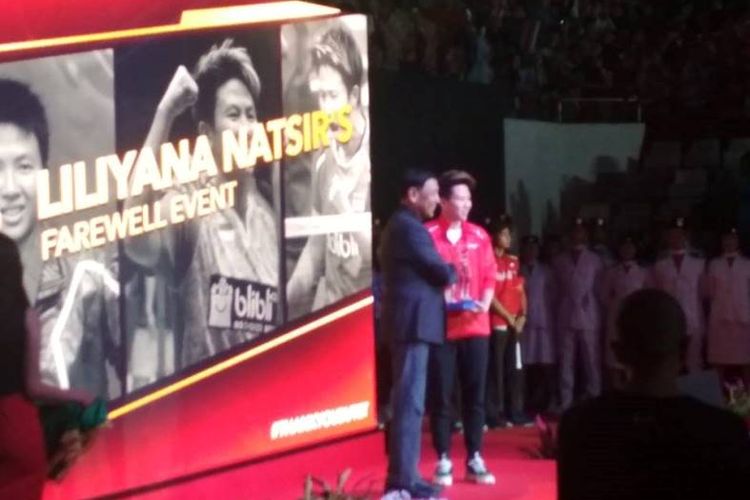 Wiranto dan Liliyana Natsir di Farewell Event di Istora GBK, Minggu (27/09/2019)