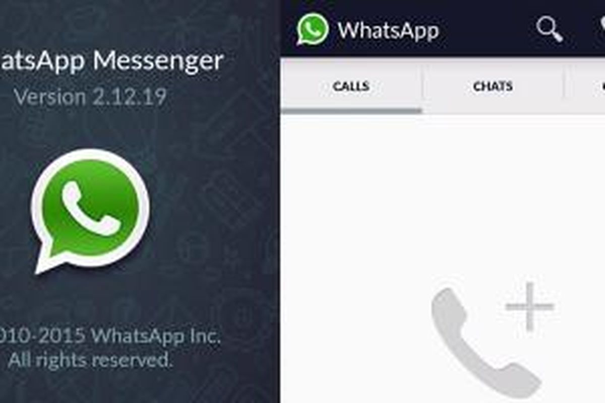WhatsApp versi 2.12.19 dengan fitur voice call di dalamnya