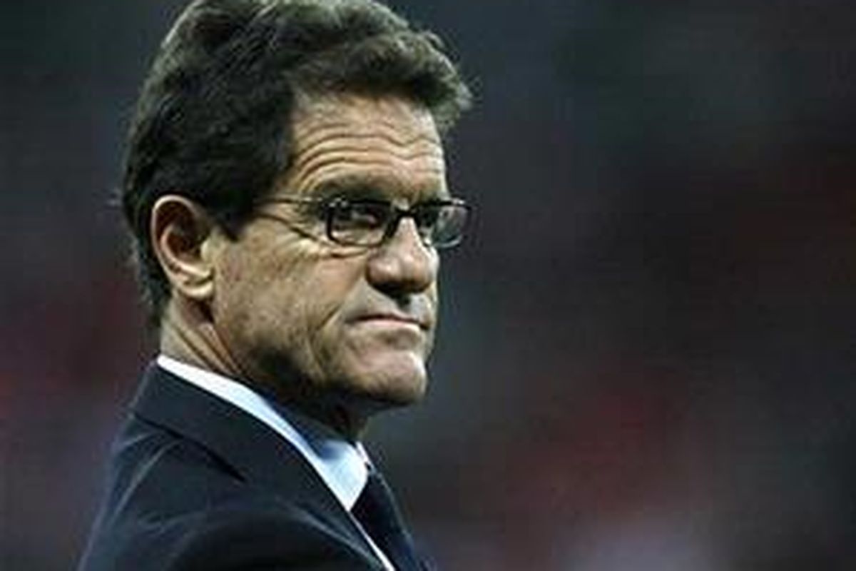 Pelatih timnas Inggris, Fabio Capello.