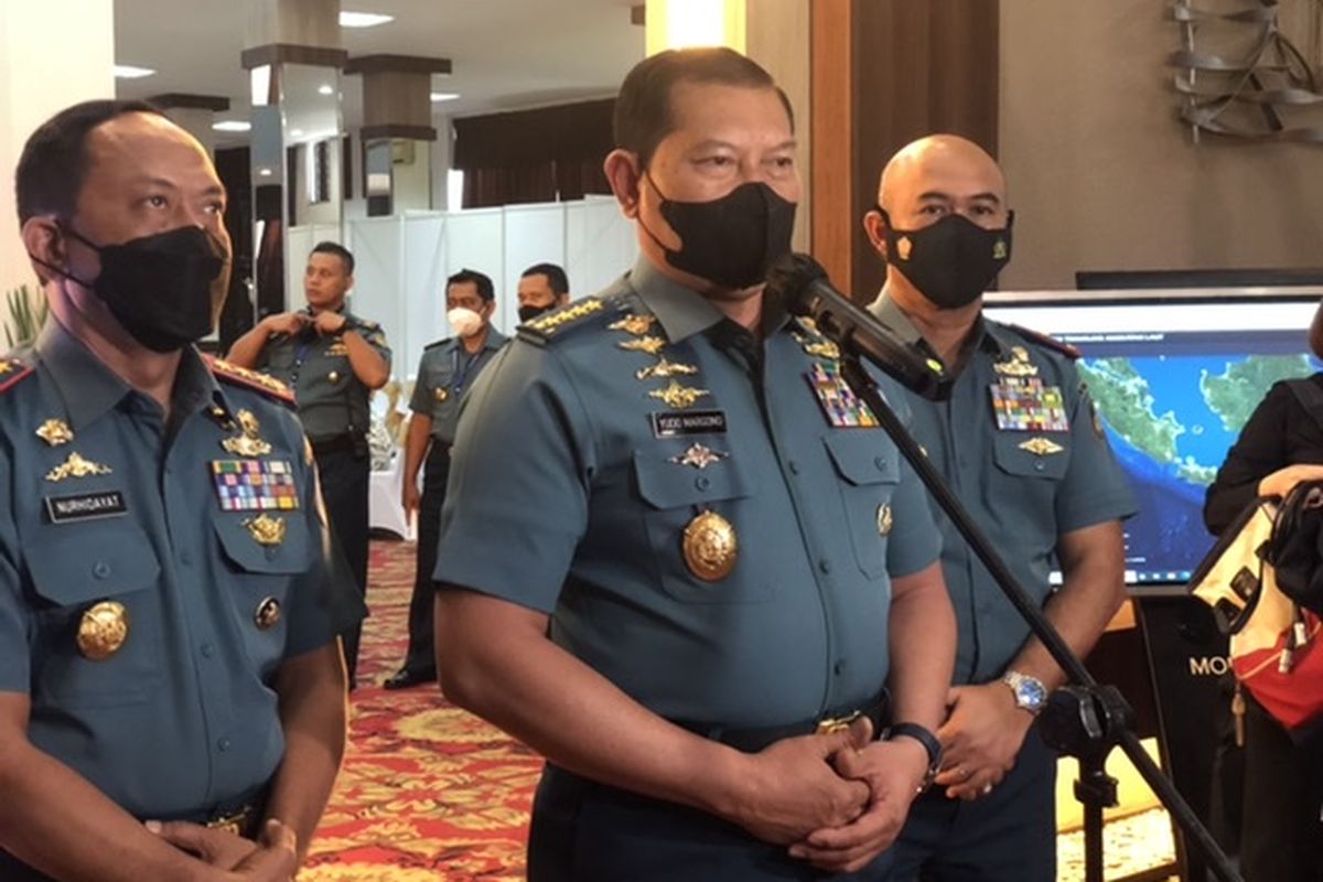 Kepala Staf Angkatan Laut (KSAL) Marsekal Yudo Margono ditemui di  Sekolah Tinggi Teknologi Angkatan Laut (STTAL) Graha Jala Puspita, Jakarta, Rabu (25/5/2022).