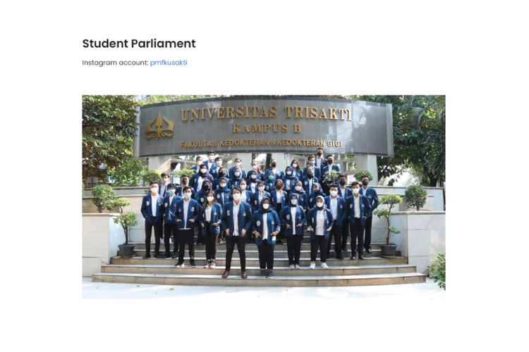 Foto Parlemen Mahasiswa Fakultas Kedokteran Universitas Trisakti