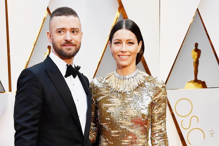 Justin Timberlake dan Jessica Biel menghadiri 89th Annual Academy Awards at Hollywood & Highland Center di Hollywood, California, Minggu (26/2/2017).