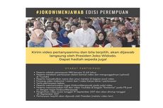 Para Perempuan, Mau Dapat Sepeda dari Jokowi? Ikuti Kuis Ini!