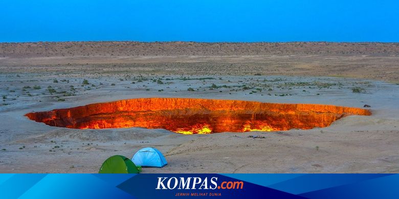 Kawah Berjuluk Pintu Neraka Ini Sudah 40 Tahun Terbakar
