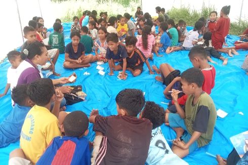 Terdampak Erupsi Lewotobi, 3.428 Siswa Belajar di Tenda Pengungsian