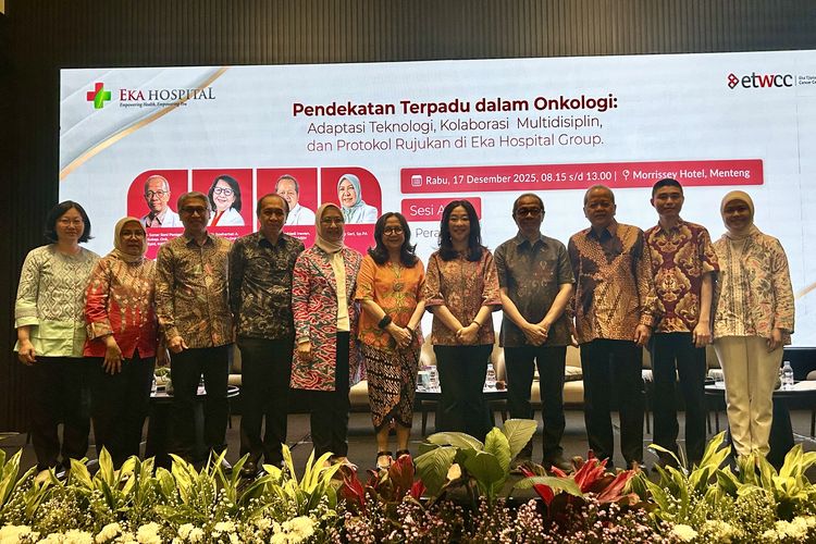 Talkshow “Pendekatan Terpadu dalam Onkologi: Adaptasi Teknologi, Kolaborasi, Multidisiplin, dan Protokol Rujukan di Eka Hospital Group”, di Jakarta Pusat, Rabu (17/12/2025).