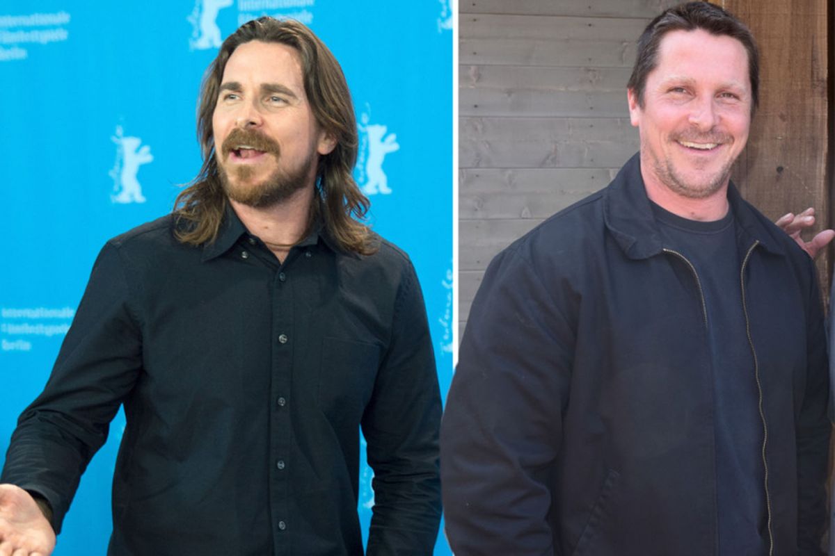 Christian Bale tahun 2015 (kiri) dan saat ini, September 2017